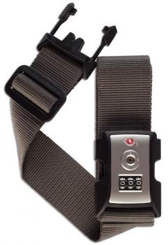 Preview: Worldpack Koffergurt mit TSA-Schloss "dunkelgrau", 190x5 cm